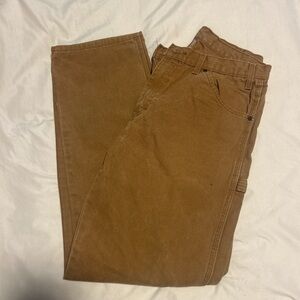 Dickies Tan Cargo Pants Durable Straight-Leg Design